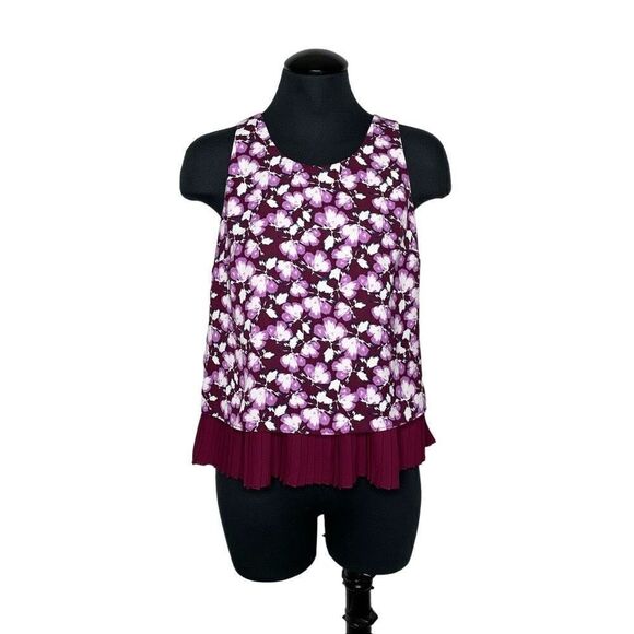 Banana Republic Factory Pleated Floral Camisole Blouse - Women’s XS Petite - Picture 1 of 7